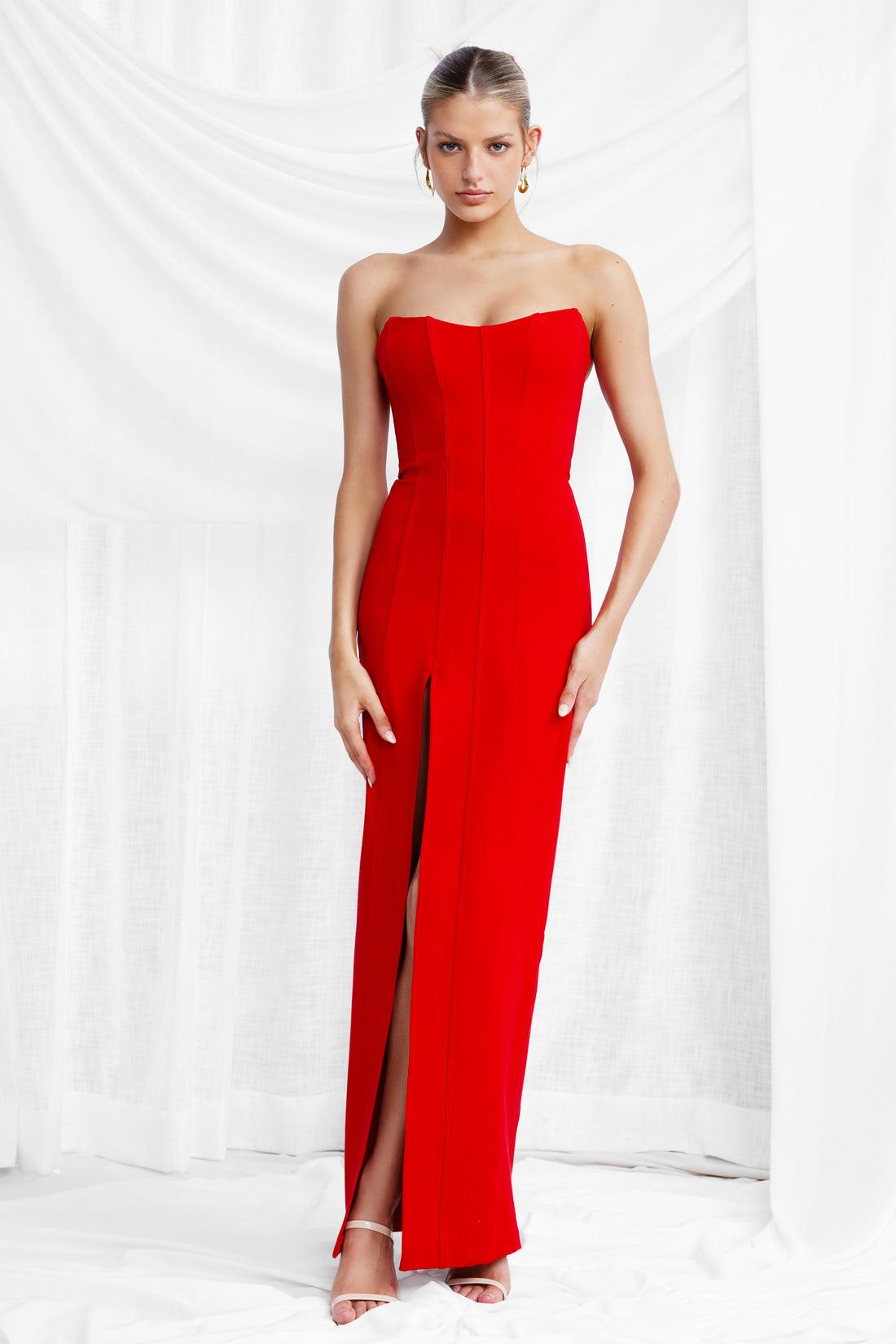 Leyla Dress - Red - JAUS