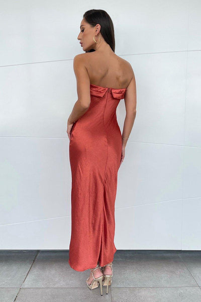 Leyla Slip Dress - Copper - JAUS