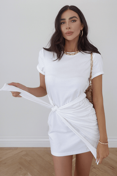 Lila Shirt Dress - White - JAUS