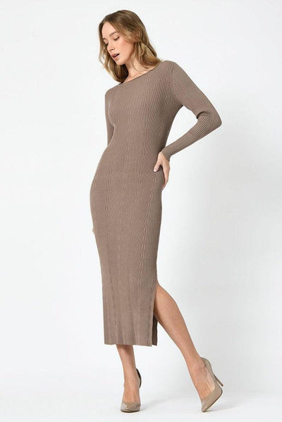 Lisa Knit Dress - Coffee - JAUS