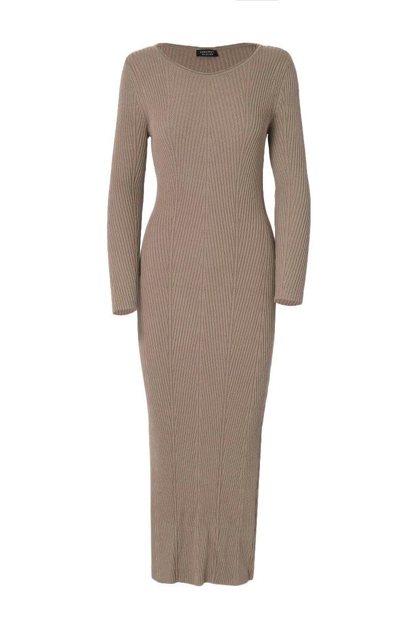 Lisa Knit Dress - Coffee - JAUS
