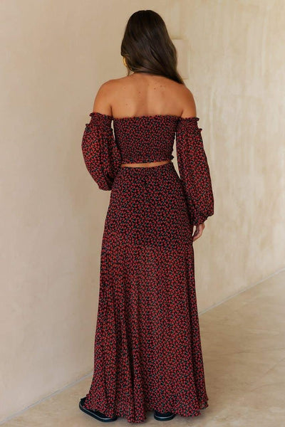 Lizbeth Crop - Black Floral - JAUS