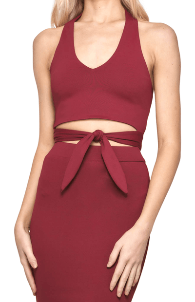 Lucia Halter Set - Wine - JAUS