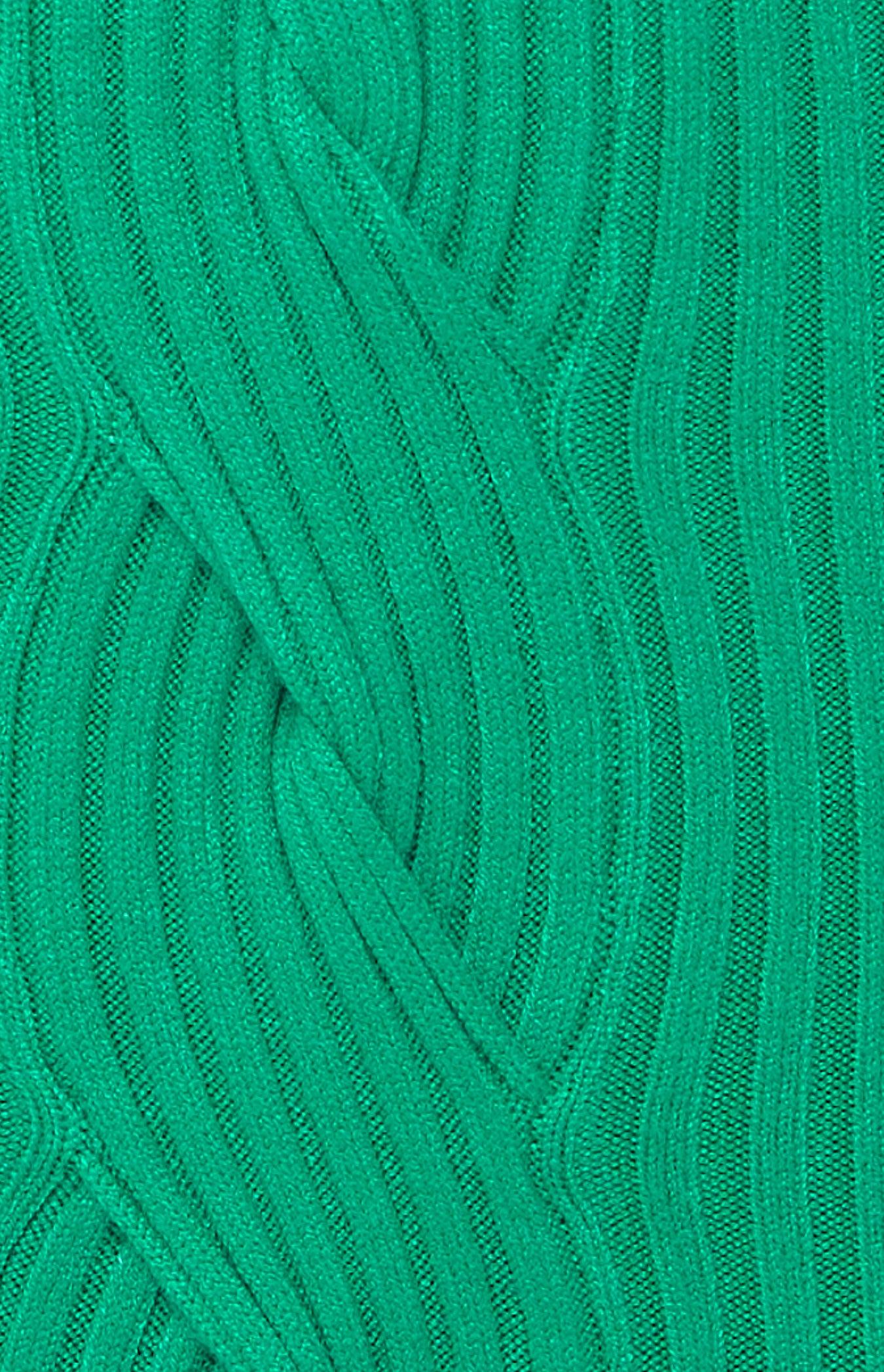 Lula Cut Out Knit Dress - Green - JAUS