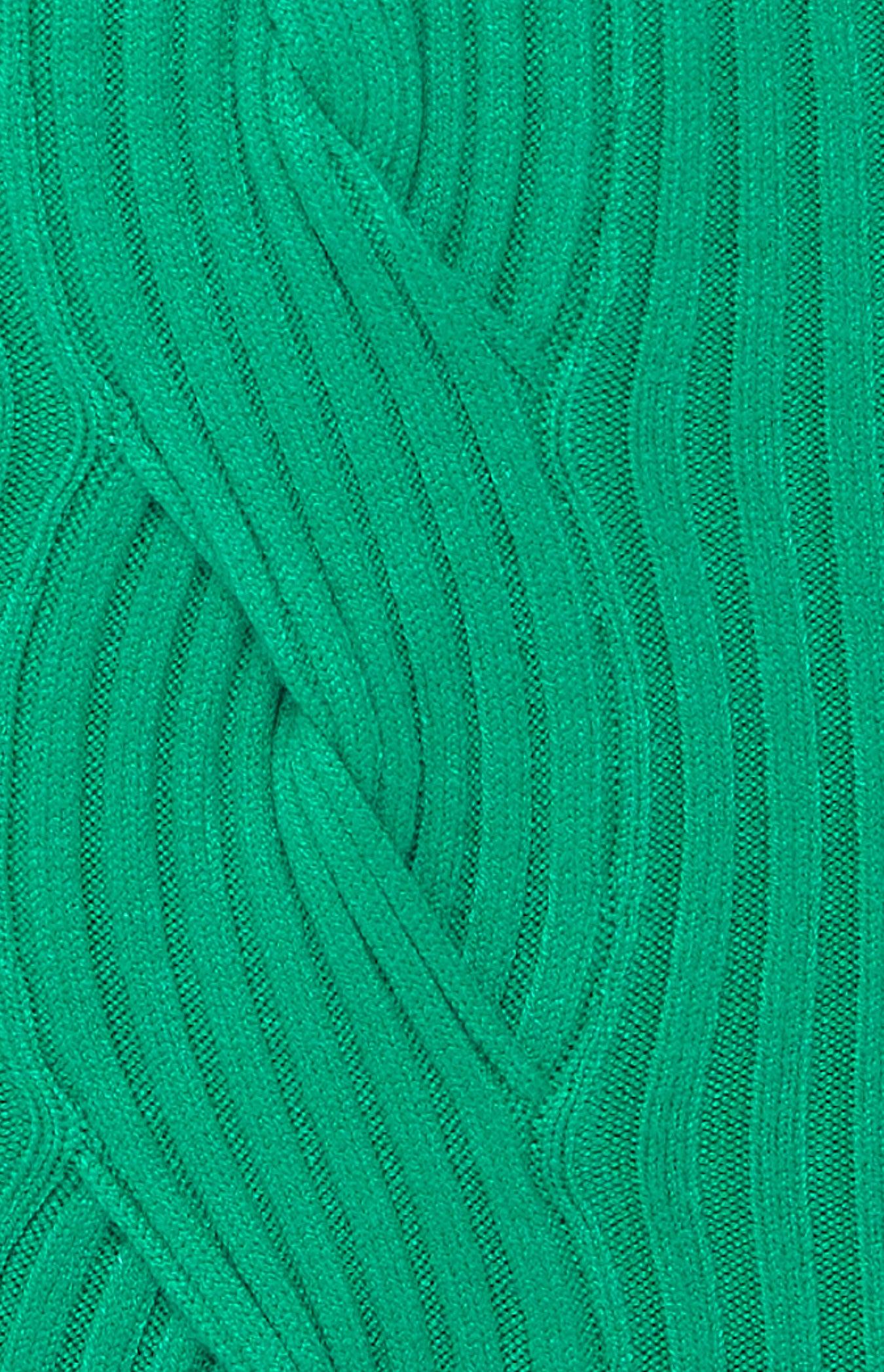 Lula Cut Out Knit Dress - Green - JAUS