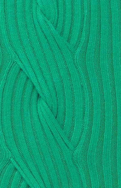 Lula Cut Out Knit Dress - Green - JAUS