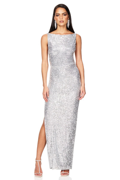 Nookie Lumina Gown - Silver - SHOPJAUS - JAUS