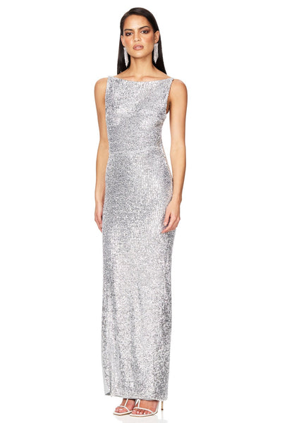 Nookie Lumina Gown - Silver - SHOPJAUS - JAUS
