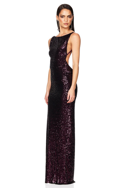 Nookie Lumina Gown - Berry - SHOPJAUS - JAUS