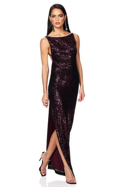 Nookie Lumina Gown - Berry - SHOPJAUS - JAUS