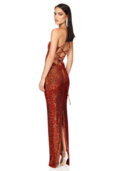 Nookie Lumina Lace Back Gown - Toffee - SHOPJAUS - JAUS