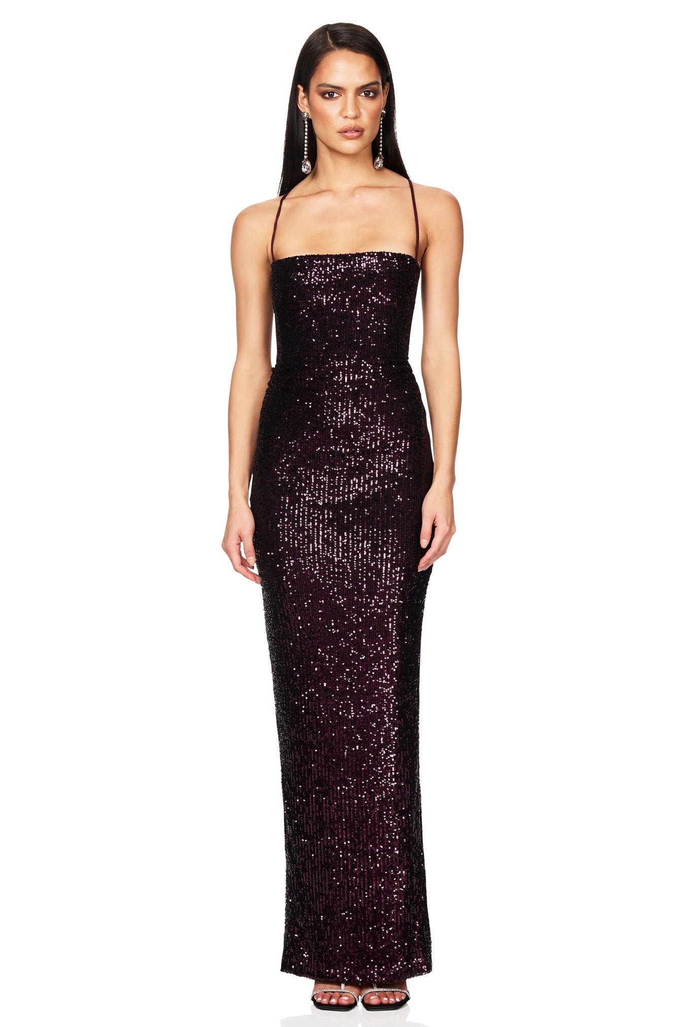Nookie Lumina Lace Back Gown - Berry - SHOPJAUS - JAUS