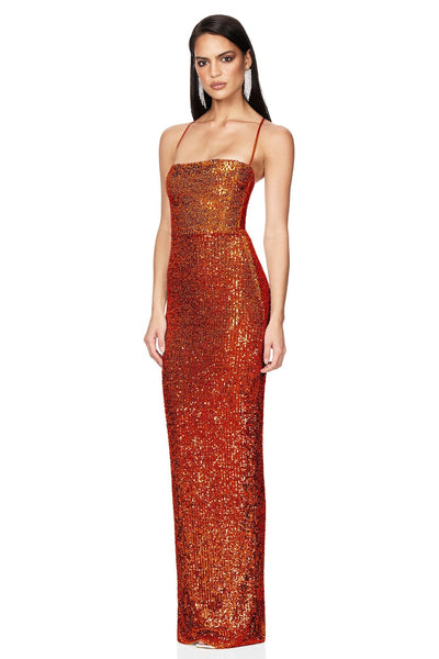 Nookie Lumina Lace Back Gown - Toffee - SHOPJAUS - JAUS
