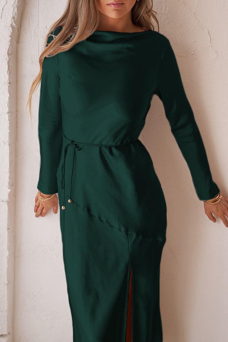 Luna Midi Dress - Emerald Green - JAUS