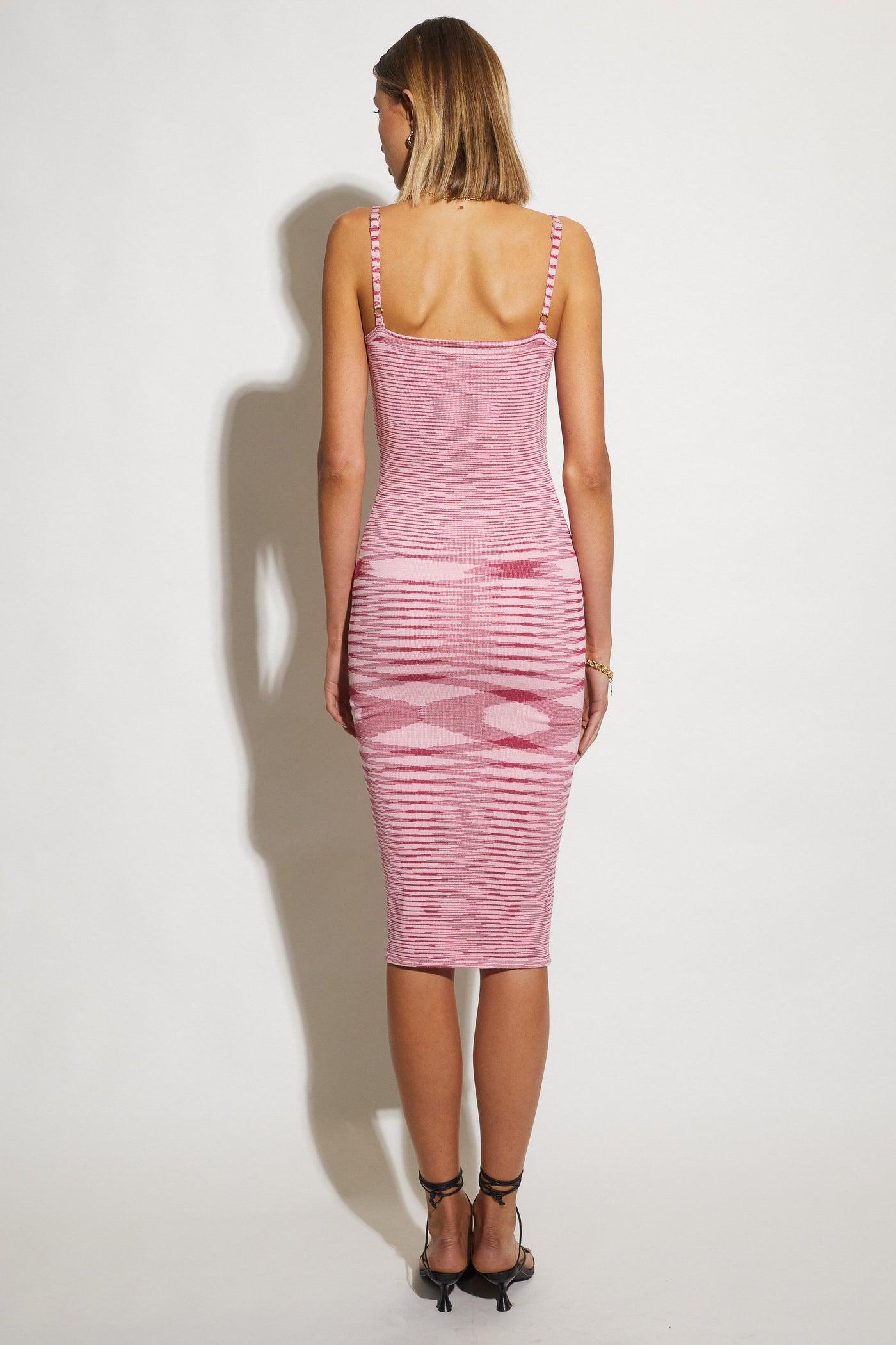 Lunar Knit Dress - Pink - JAUS