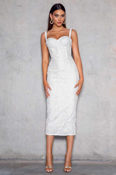 Madden Dress - White - JAUS