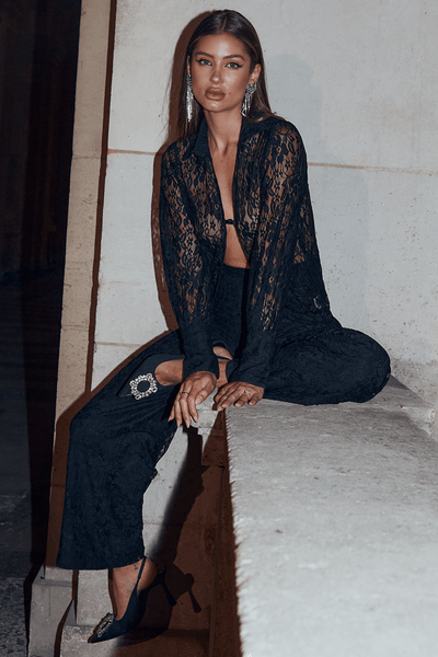 Maes Lace Pant - Black - JAUS