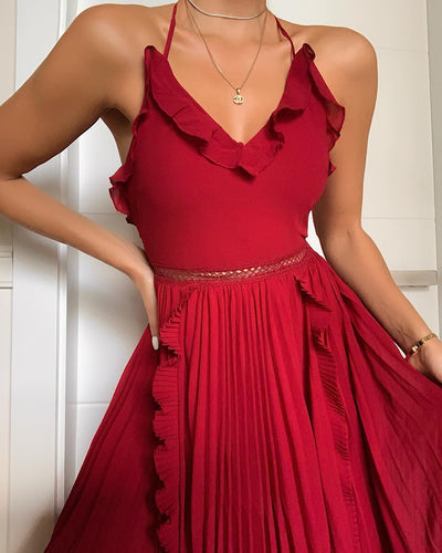 Maia Dress - Red - JAUS