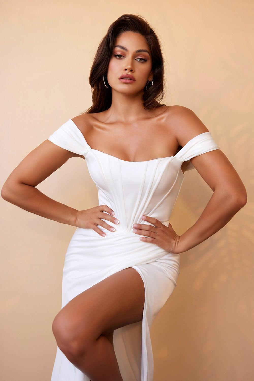 Malina Corset Gown - White | JAUS Malina Corset Gown - White | JAUS