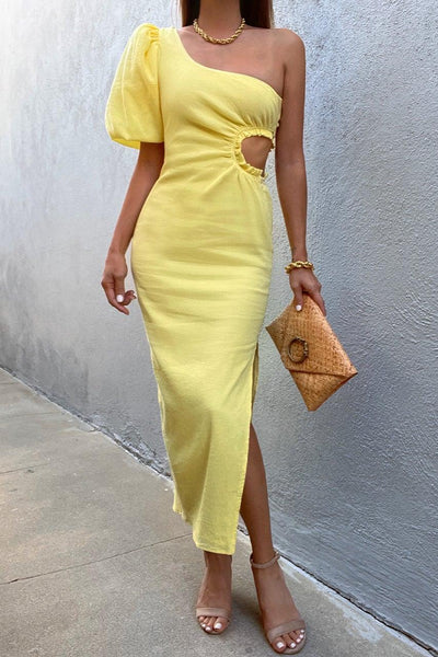 Marlow Maxi Dress - Yellow - JAUS