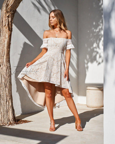 Megan Dress - White - SHOPJAUS - JAUS