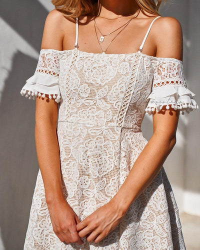 Megan Dress - White - SHOPJAUS - JAUS