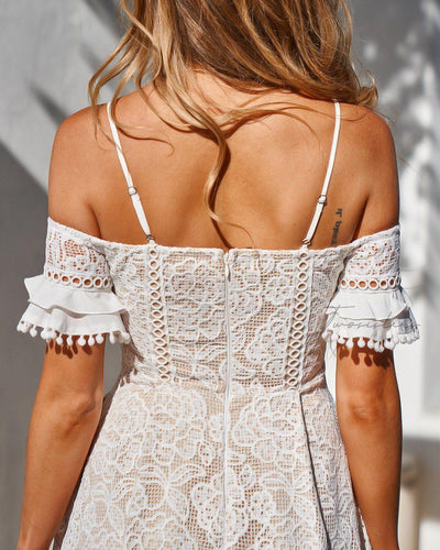 Megan Dress - White - SHOPJAUS - JAUS