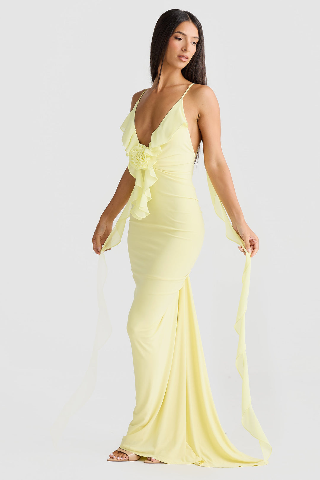 butter yellow birthday dress Deme By Gabriella YVETTE BUTTER YELLOW MAXI DRESS main image 0