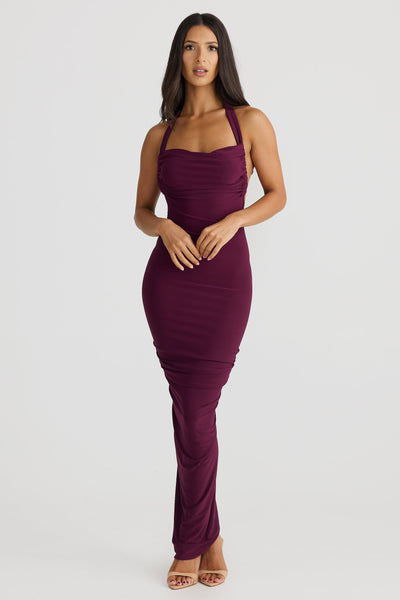 Chloe Dress - Mulberry - SHOPJAUS - JAUS