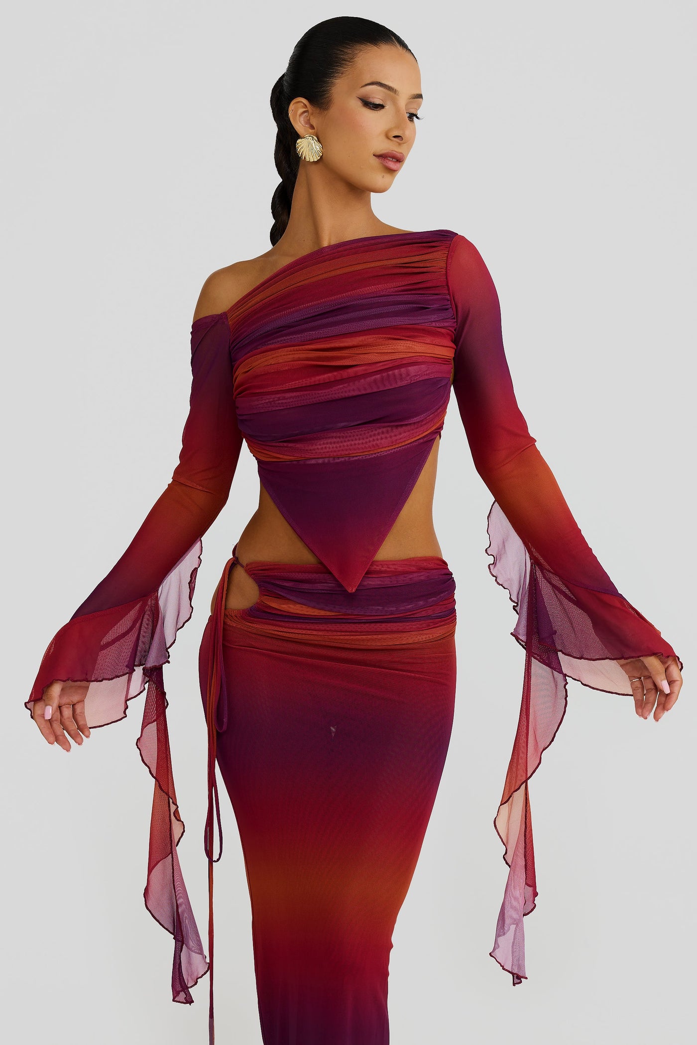 Amaiya Top - Red Ombre - SHOPJAUS - JAUS