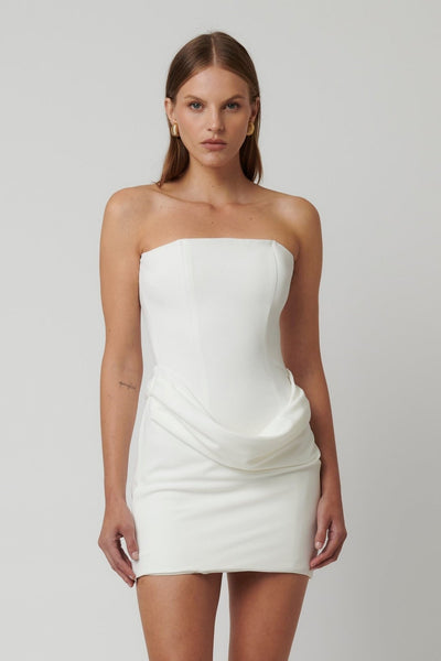 Merci Mini Dress - White - SHOPJAUS - JAUS