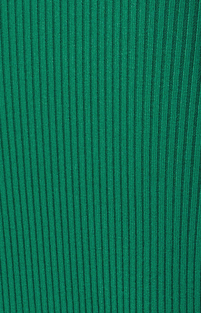 Merino One Shoulder Knit Dress - Emerald - JAUS