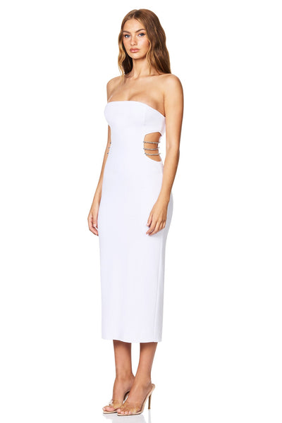 Nookie Mila Midi Dress - White - SHOPJAUS - JAUS