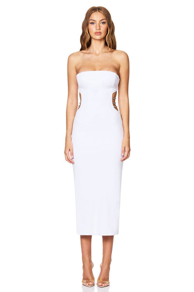 Nookie Mila Midi Dress - White - SHOPJAUS - JAUS