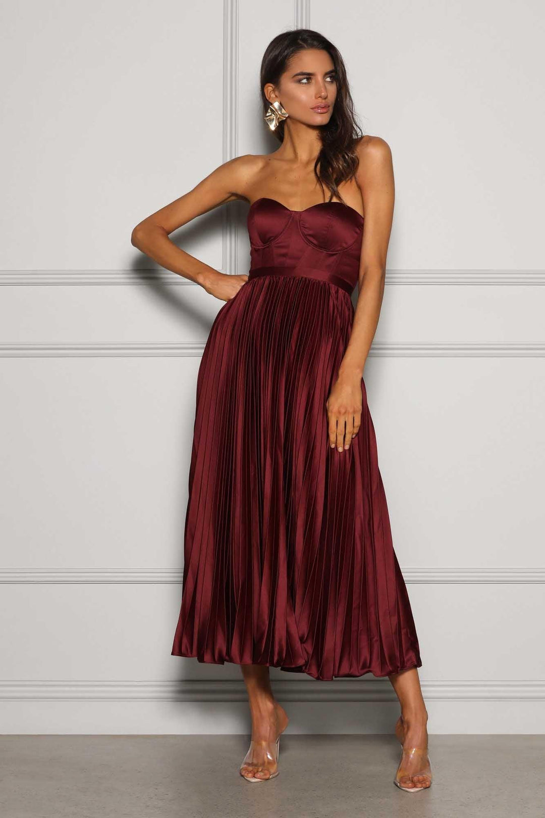 Milan Dress - Wine | JAUS Milan Dress - Wine | JAUS