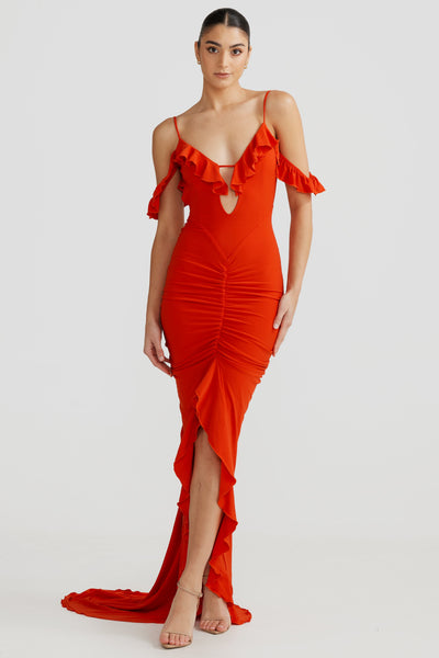 Carmella Dress - Tangerine - SHOPJAUS - JAUS