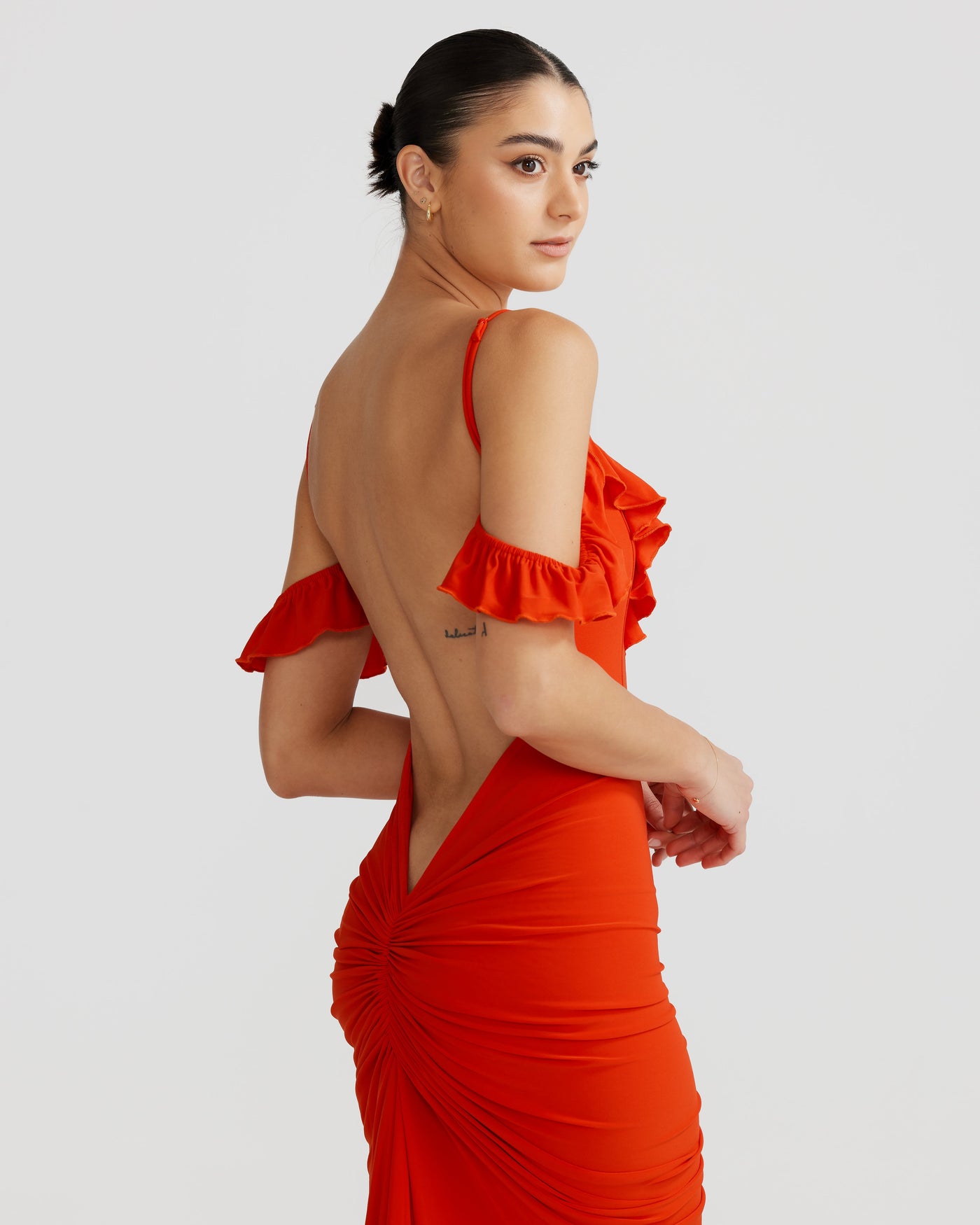 Carmella Dress - Tangerine - SHOPJAUS - JAUS