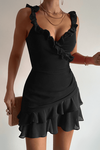 Mina Mini Dress - Black - JAUS