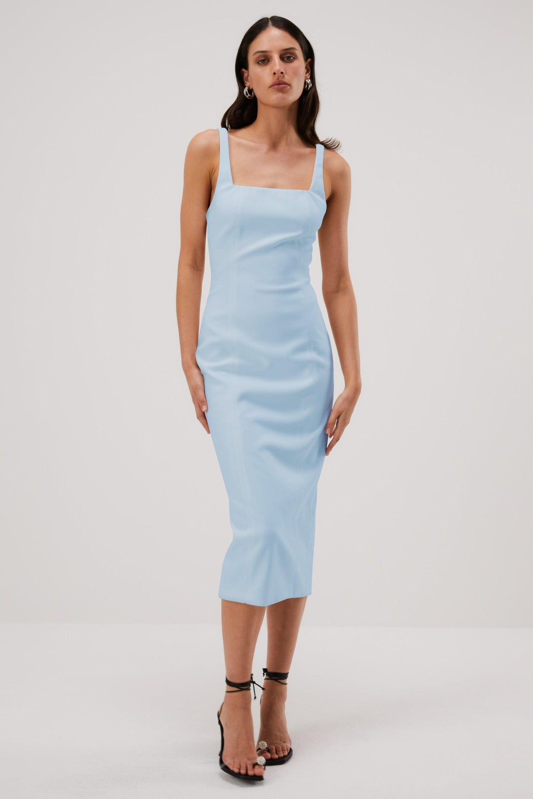 Misha Beck Bonded Midi Dress - Sky Blue | JAUS