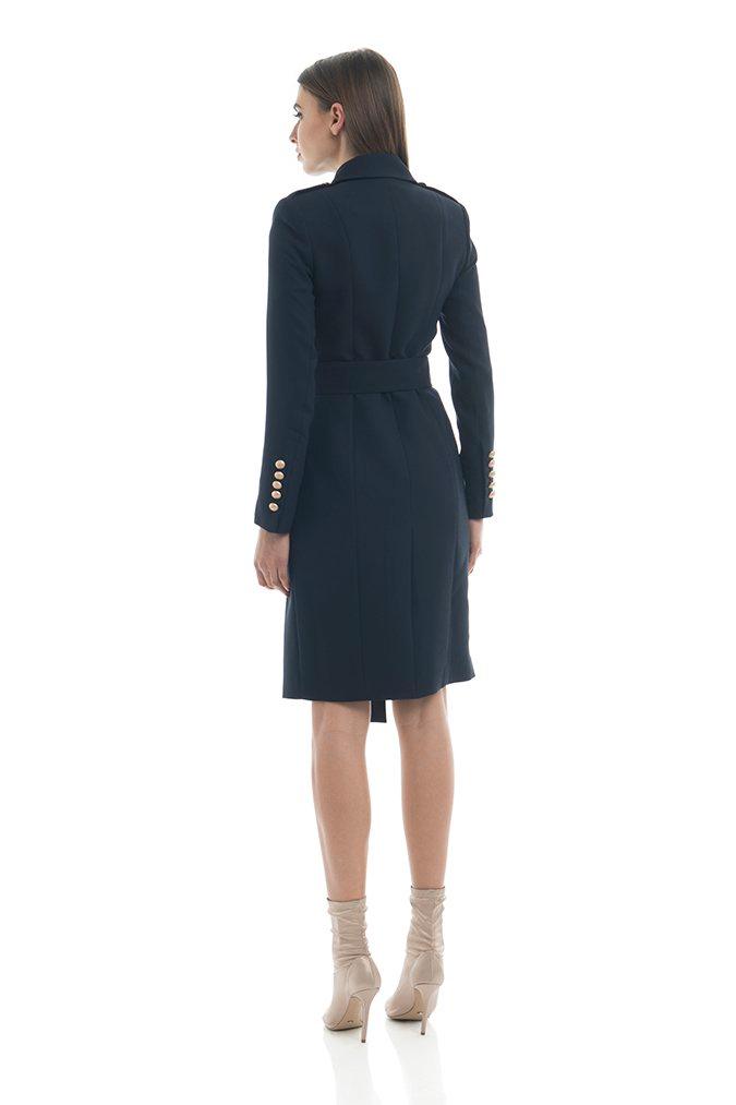 Misha Collection Andrea Trench Coat - Navy - SHOPJAUS - JAUS