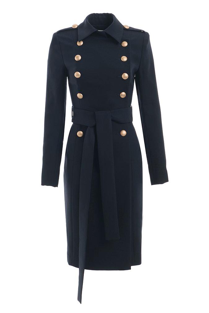 Misha Collection Andrea Trench Coat - Navy - SHOPJAUS - JAUS