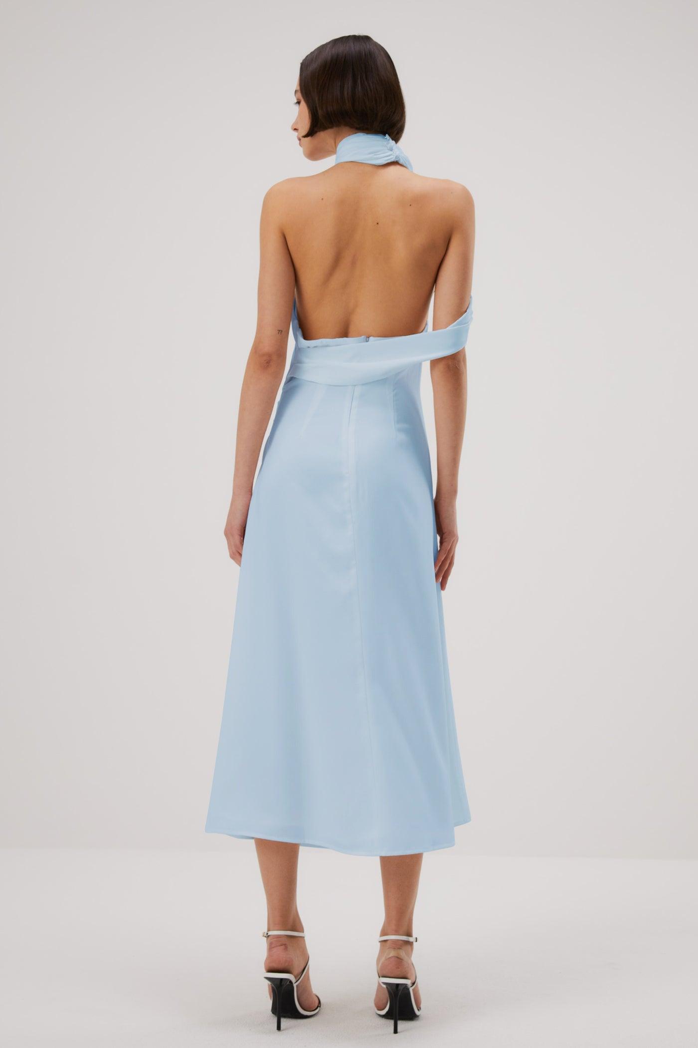 misha midi dress Misha Della Satin Midi Dress