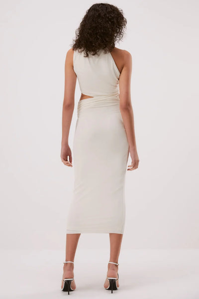 Misha Graciela Slinky Jersey Midi Dress - Ivory - JAUS