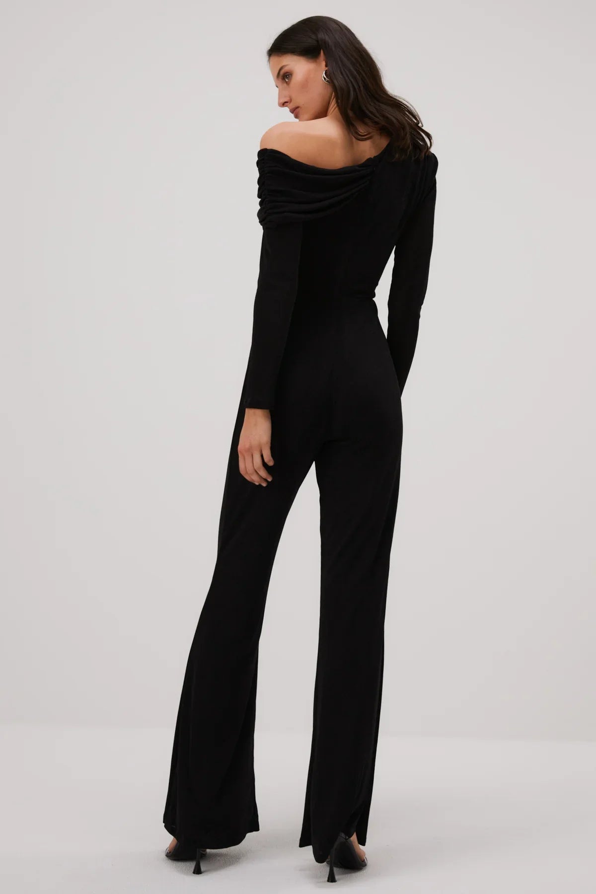 Misha Gyda Slinky Jersey Jumpsuit - Black - JAUS