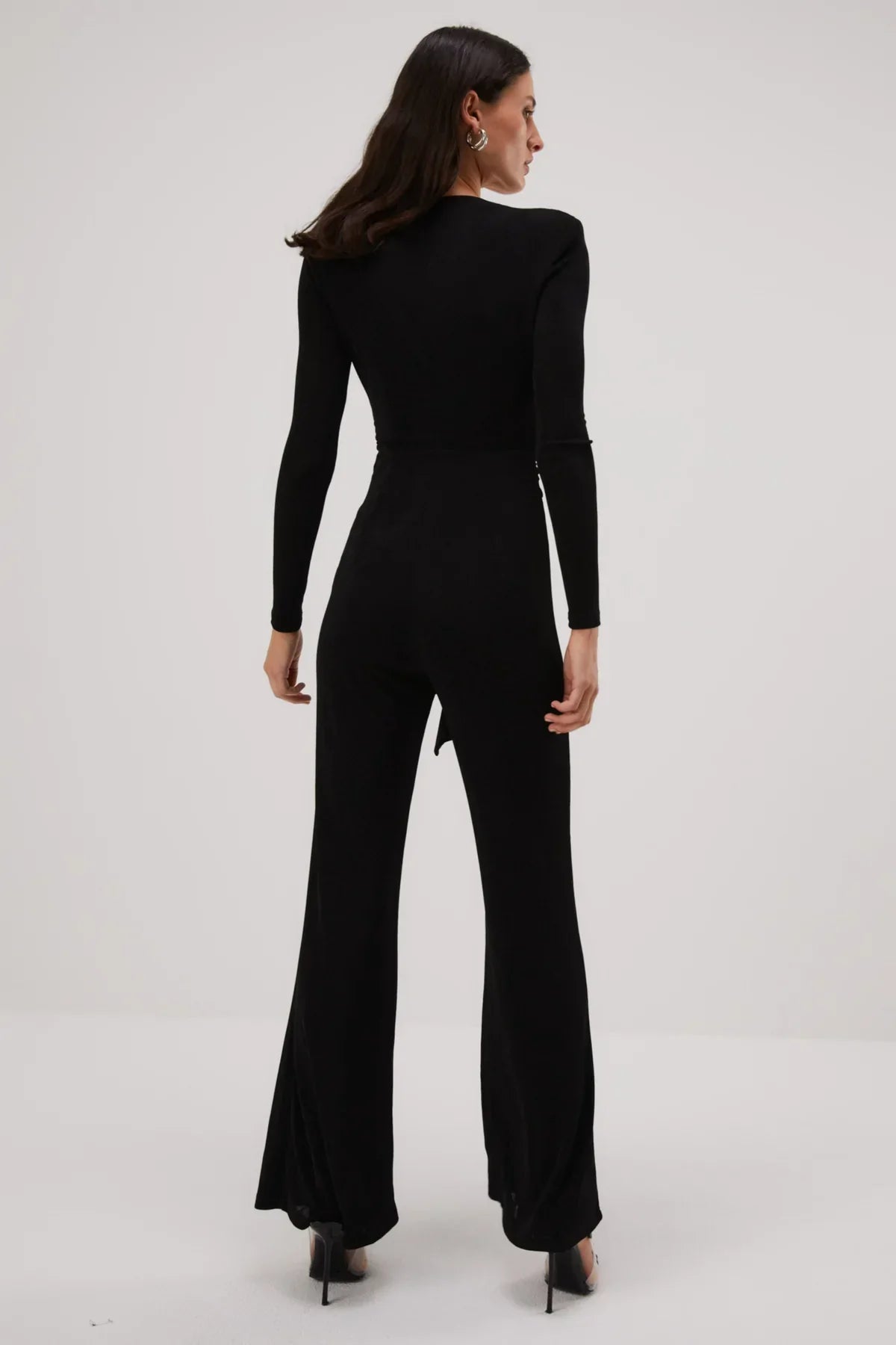 Misha Thelka Slinky Jersey Jumpsuit - Black - JAUS