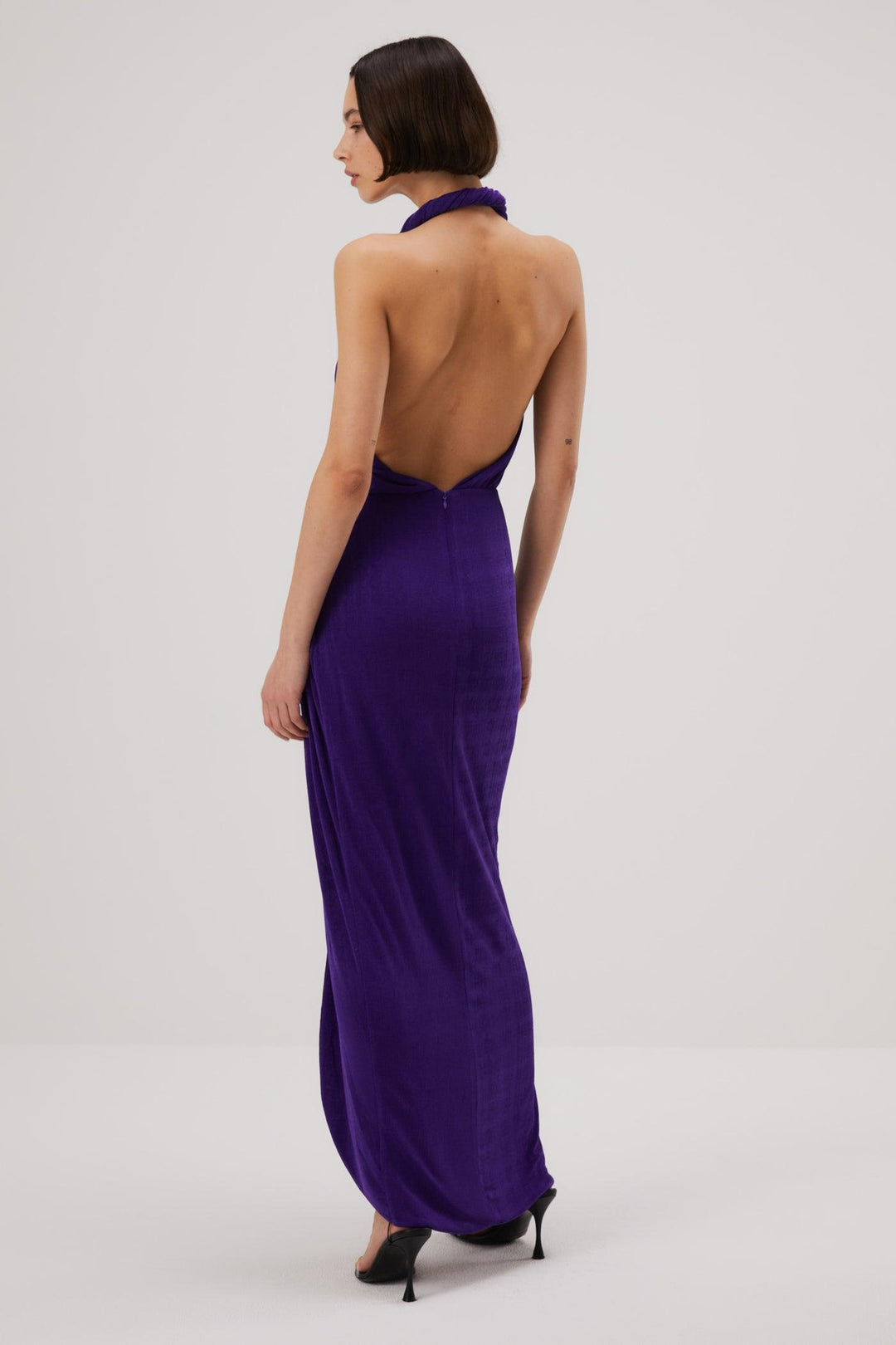 Misha Venetia Slinky Jersey Gown - Ultra Violet | JAUS