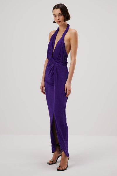Misha Venetia Slinky Jersey Gown - Ultra Violet - JAUS