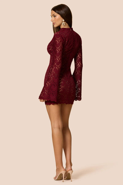 Nookie Mystique Long Sleeve Mini - Wine