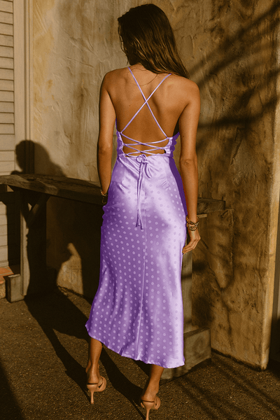 Nadia Slip Dress - Lilac Spot - JAUS