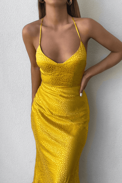Nadia Slip Dress - Yellow - JAUS